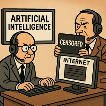 AI depiction of censorship